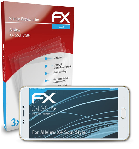 atFoliX FX-Clear Schutzfolie für Allview X4 Soul Style