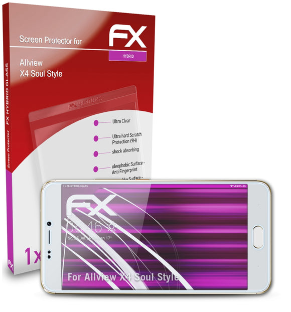 atFoliX FX-Hybrid-Glass Panzerglasfolie für Allview X4 Soul Style