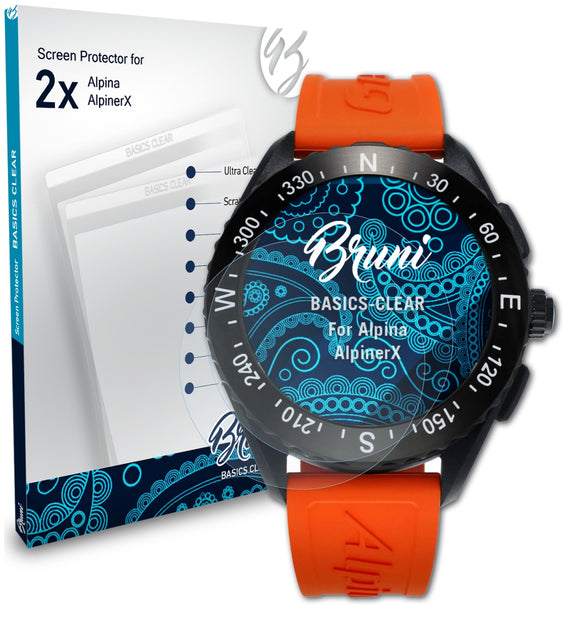 Bruni Basics-Clear Displayschutzfolie für Alpina AlpinerX