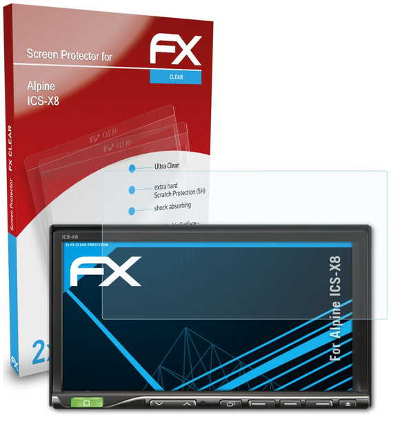 atFoliX FX-Clear Schutzfolie für Alpine ICS-X8