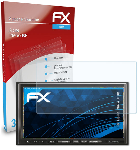 atFoliX FX-Clear Schutzfolie für Alpine INA-W910R