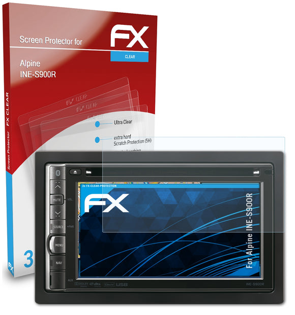 atFoliX FX-Clear Schutzfolie für Alpine INE-S900R