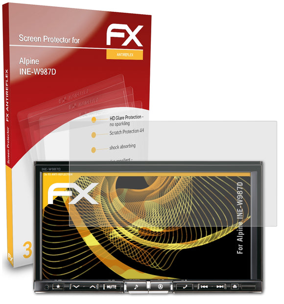 atFoliX FX-Antireflex Displayschutzfolie für Alpine INE-W987D