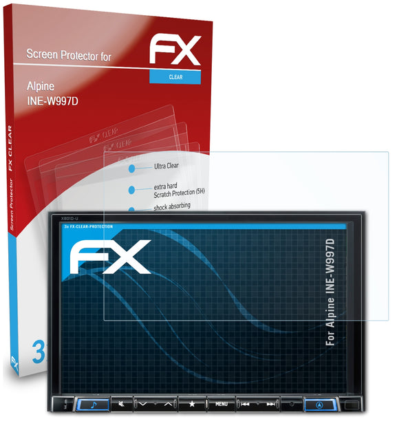 atFoliX FX-Clear Schutzfolie für Alpine INE-W997D