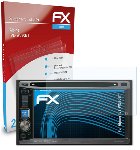 atFoliX FX-Clear Schutzfolie für Alpine IVE-W530BT