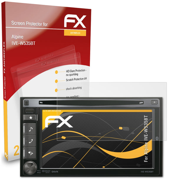 atFoliX FX-Antireflex Displayschutzfolie für Alpine IVE-W535BT