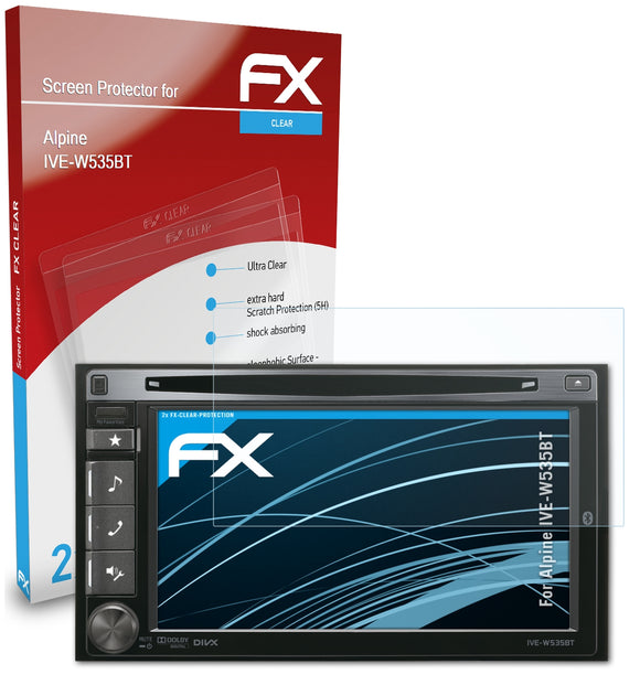 atFoliX FX-Clear Schutzfolie für Alpine IVE-W535BT