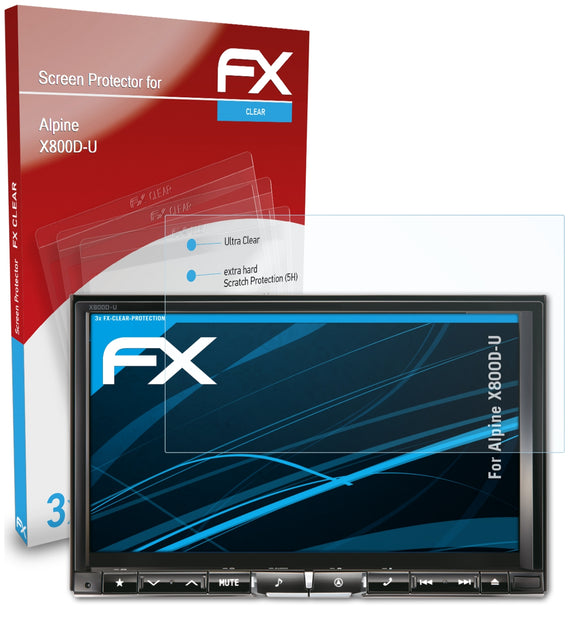 atFoliX FX-Clear Schutzfolie für Alpine X800D-U