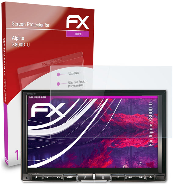 atFoliX FX-Hybrid-Glass Panzerglasfolie für Alpine X800D-U
