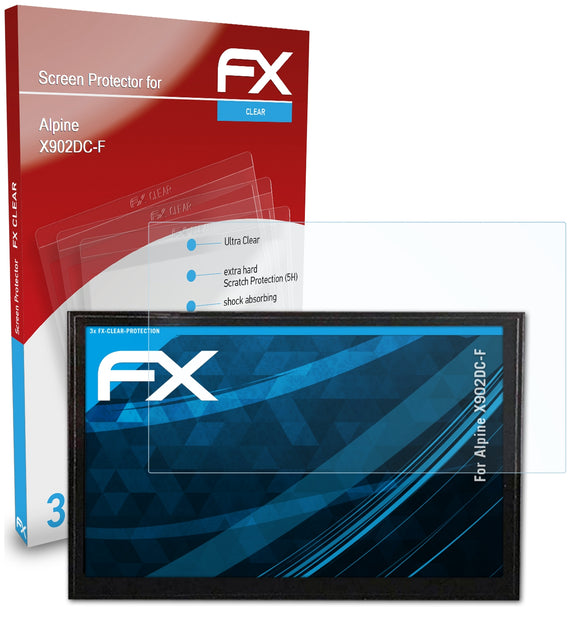 atFoliX FX-Clear Schutzfolie für Alpine X902DC-F