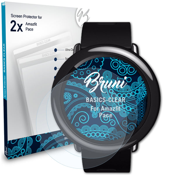 Bruni Basics-Clear Displayschutzfolie für Amazfit Pace