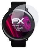 Glasfolie atFoliX kompatibel mit Amazfit Pace, 9H Hybrid-Glass FX