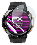 Glasfolie atFoliX kompatibel mit Amazfit T-Rex 2, 9H Hybrid-Glass FX