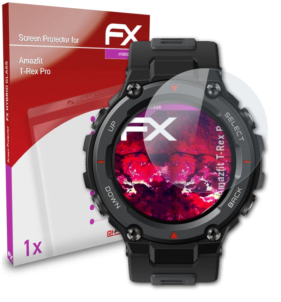 atFoliX FX-Hybrid-Glass Panzerglasfolie für Amazfit T-Rex Pro