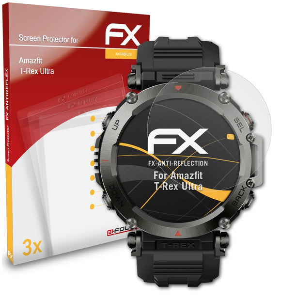 atFoliX FX-Antireflex Displayschutzfolie für Amazfit T-Rex Ultra