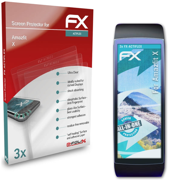 atFoliX FX-ActiFleX Displayschutzfolie für Amazfit X