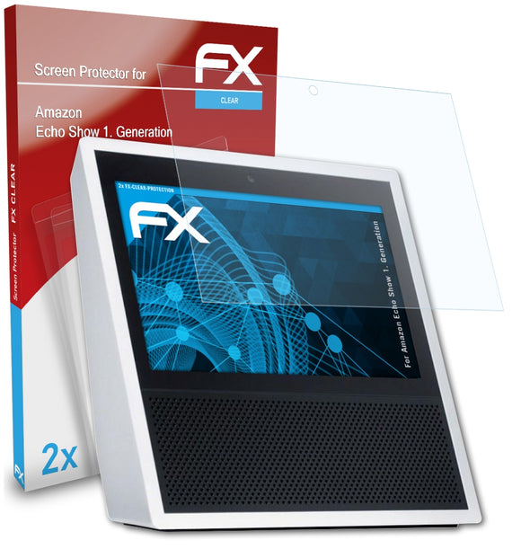 atFoliX FX-Clear Schutzfolie für Amazon Echo Show (1. Generation)