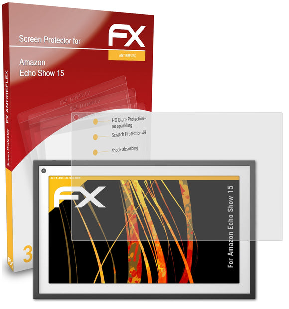 atFoliX FX-Antireflex Displayschutzfolie für Amazon Echo Show 15