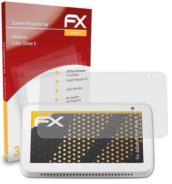 atFoliX FX-Antireflex Displayschutzfolie für Amazon Echo Show 5