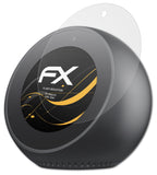 Panzerfolie atFoliX kompatibel mit Amazon Echo Spot, entspiegelnde und stoßdämpfende FX (3X)