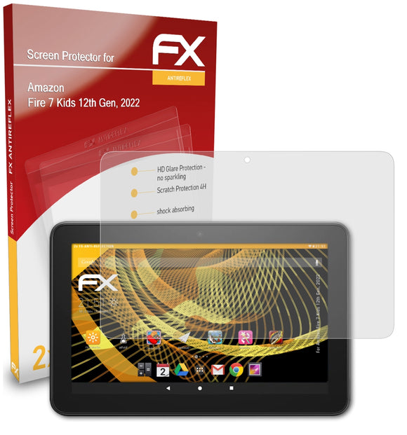 atFoliX FX-Antireflex Displayschutzfolie für Amazon Fire 7 Kids (12th Gen, 2022)