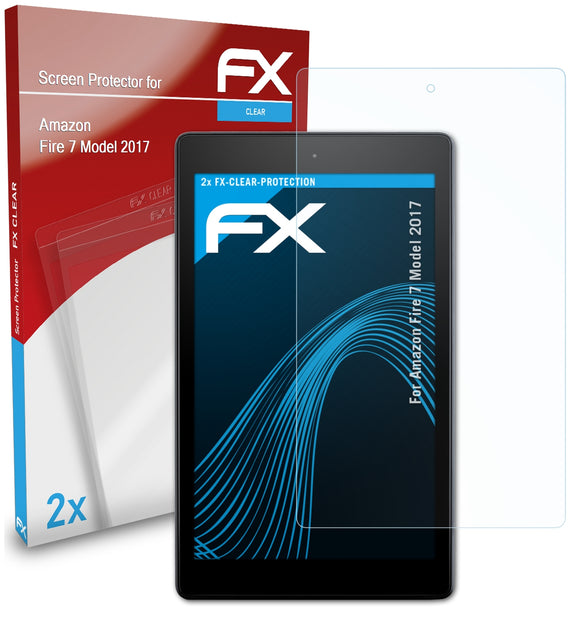 atFoliX FX-Clear Schutzfolie für Amazon Fire 7 (Model 2017)