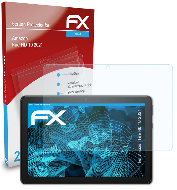 atFoliX FX-Clear Schutzfolie für Amazon Fire HD 10 (2021)