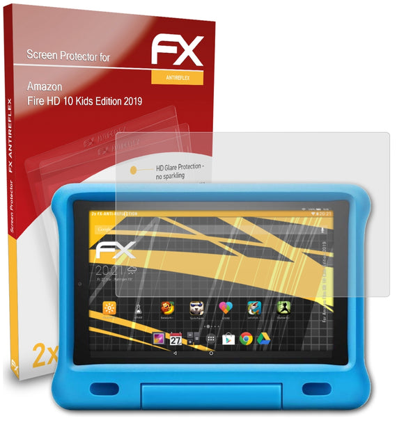 atFoliX FX-Antireflex Displayschutzfolie für Amazon Fire HD 10 Kids (Edition 2019)