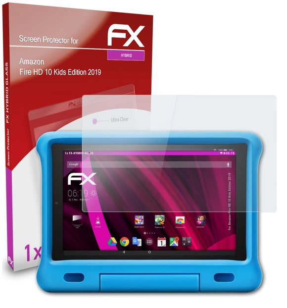 atFoliX FX-Hybrid-Glass Panzerglasfolie für Amazon Fire HD 10 Kids (Edition 2019)