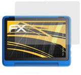 Panzerfolie atFoliX kompatibel mit Amazon Fire HD 10 Kids Pro 2021, entspiegelnde und stoßdämpfende FX (2X)
