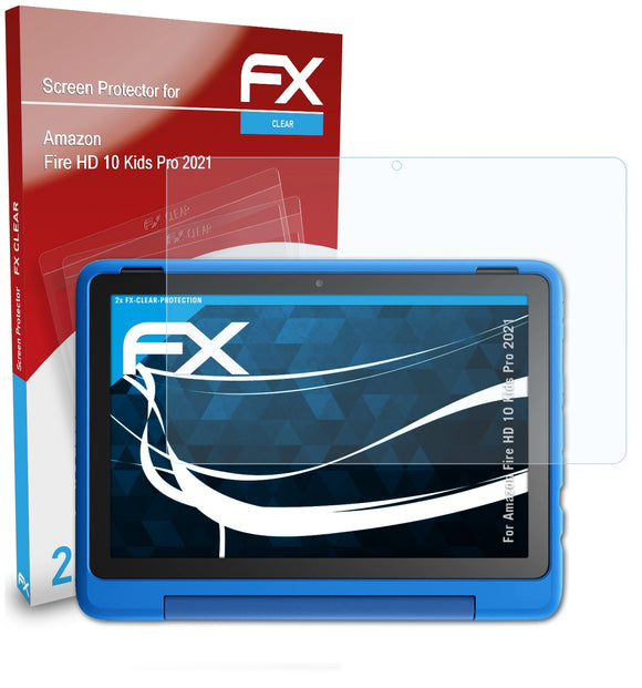 atFoliX FX-Clear Schutzfolie für Amazon Fire HD 10 Kids Pro (2021)