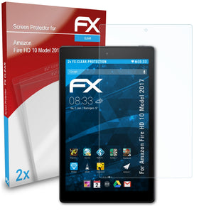 atFoliX FX-Clear Schutzfolie für Amazon Fire HD 10 (Model 2017)