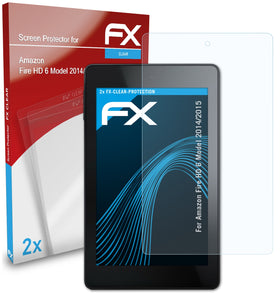 atFoliX FX-Clear Schutzfolie für Amazon Fire HD 6 (Model 2014/2015)