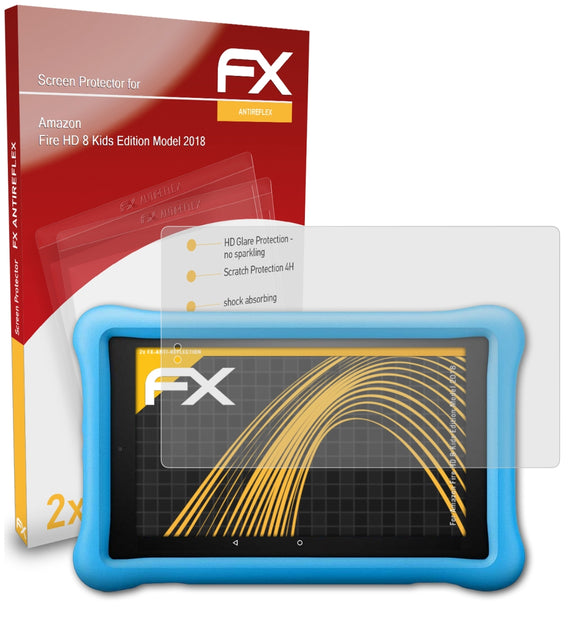 atFoliX FX-Antireflex Displayschutzfolie für Amazon Fire HD 8 Kids Edition (Model 2018)