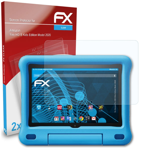 atFoliX FX-Clear Schutzfolie für Amazon Fire HD 8 Kids Edition (Model 2020)