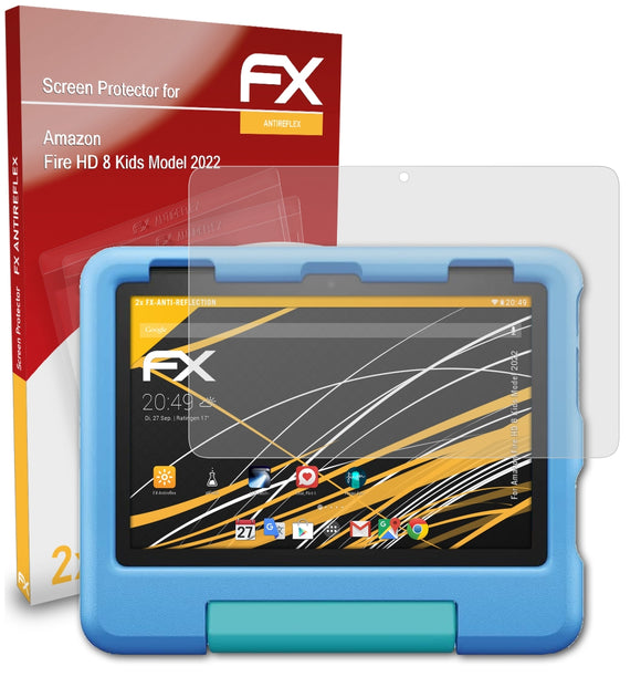 atFoliX FX-Antireflex Displayschutzfolie für Amazon Fire HD 8 Kids (Model 2022)