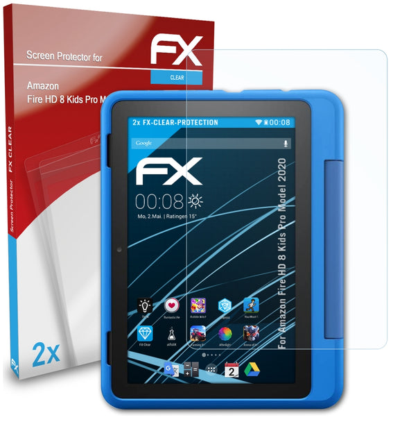atFoliX FX-Clear Schutzfolie für Amazon Fire HD 8 Kids Pro (Model 2020)