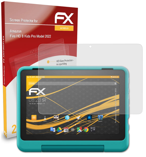 atFoliX FX-Antireflex Displayschutzfolie für Amazon Fire HD 8 Kids Pro (Model 2022)