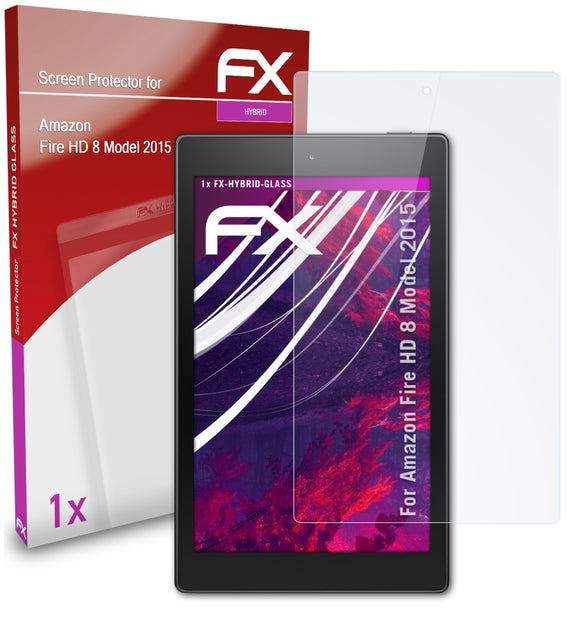 atFoliX FX-Hybrid-Glass Panzerglasfolie für Amazon Fire HD 8 (Model 2015)
