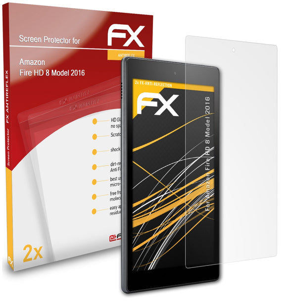 atFoliX FX-Antireflex Displayschutzfolie für Amazon Fire HD 8 (Model 2016)