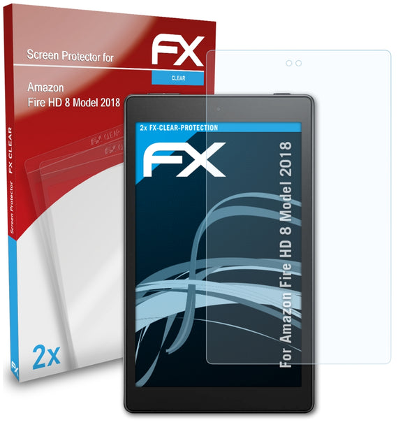 atFoliX FX-Clear Schutzfolie für Amazon Fire HD 8 (Model 2018)