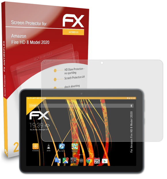 atFoliX FX-Antireflex Displayschutzfolie für Amazon Fire HD 8 (Model 2020)