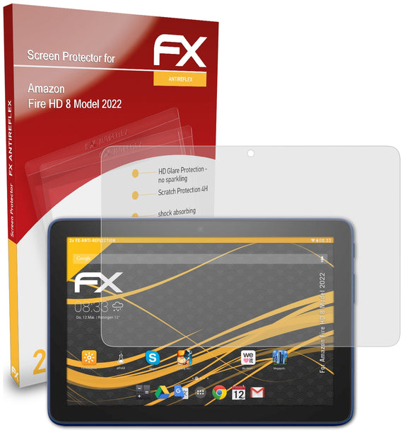 atFoliX FX-Antireflex Displayschutzfolie für Amazon Fire HD 8 (Model 2022)