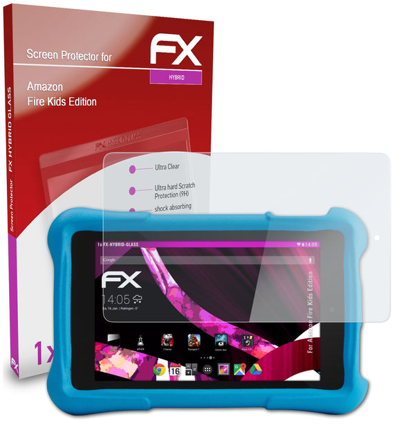 atFoliX FX-Hybrid-Glass Panzerglasfolie für Amazon Fire Kids Edition