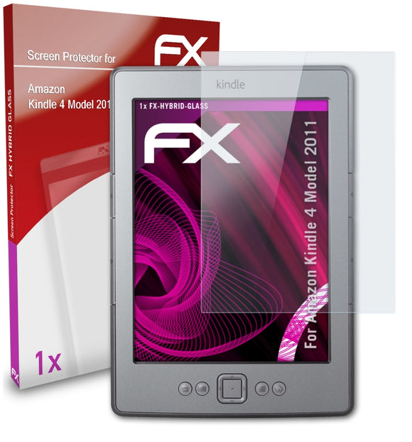 atFoliX FX-Hybrid-Glass Panzerglasfolie für Amazon Kindle 4 (Model 2011)