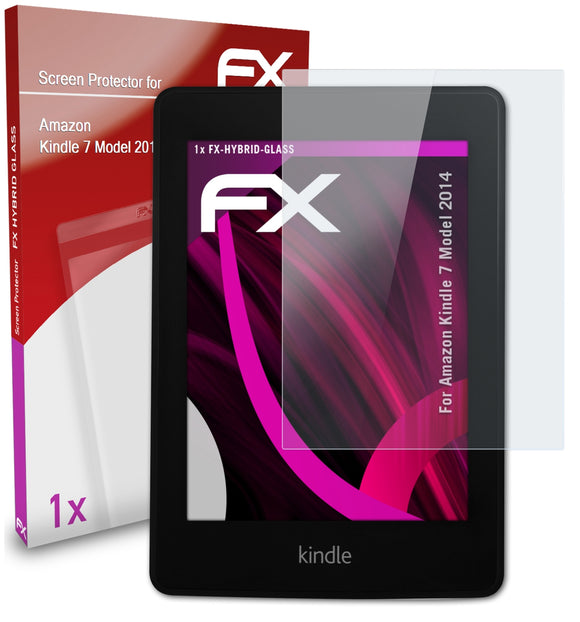atFoliX FX-Hybrid-Glass Panzerglasfolie für Amazon Kindle 7 (Model 2014)