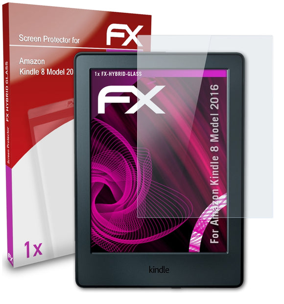 atFoliX FX-Hybrid-Glass Panzerglasfolie für Amazon Kindle 8 (Model 2016)