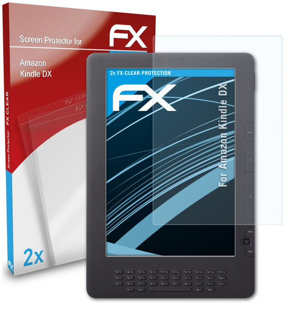 atFoliX FX-Clear Schutzfolie für Amazon Kindle DX