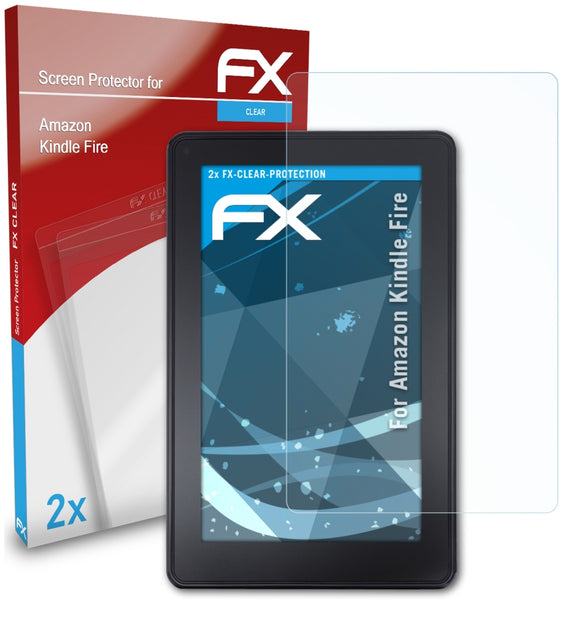 atFoliX FX-Clear Schutzfolie für Amazon Kindle Fire