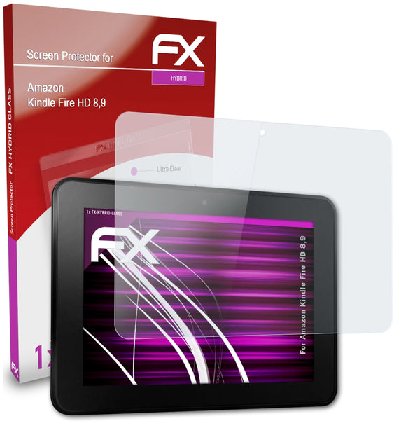 atFoliX FX-Hybrid-Glass Panzerglasfolie für Amazon Kindle Fire HD 8,9
